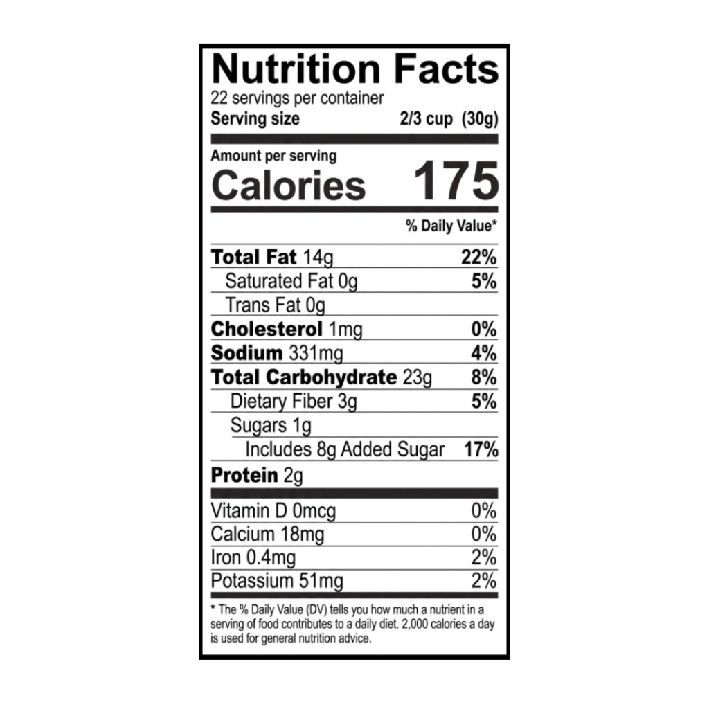 caramel cheddar nutritional