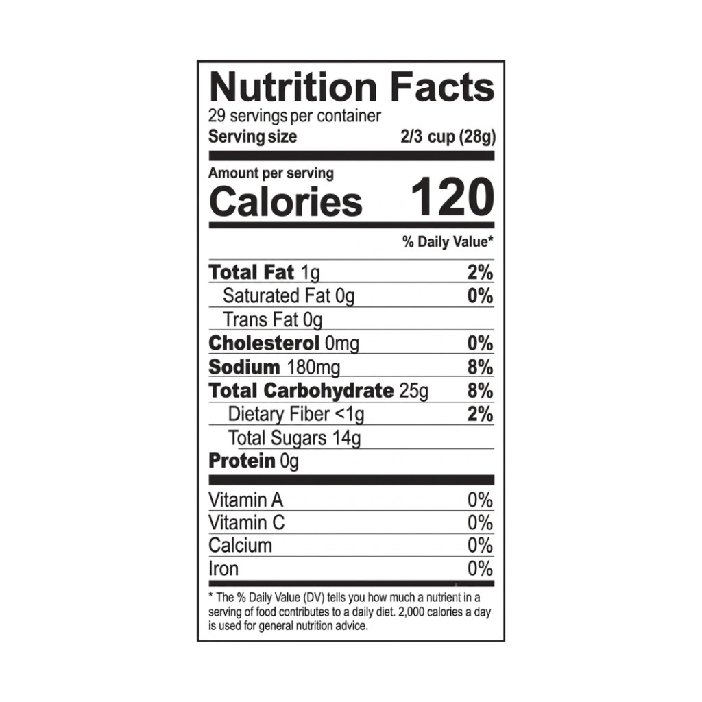 pumpkin spice nutritional 1