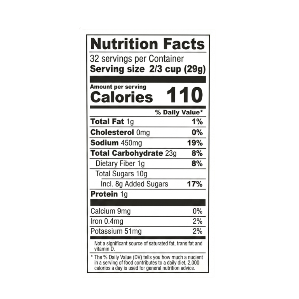 salted caramel barrel nutritional